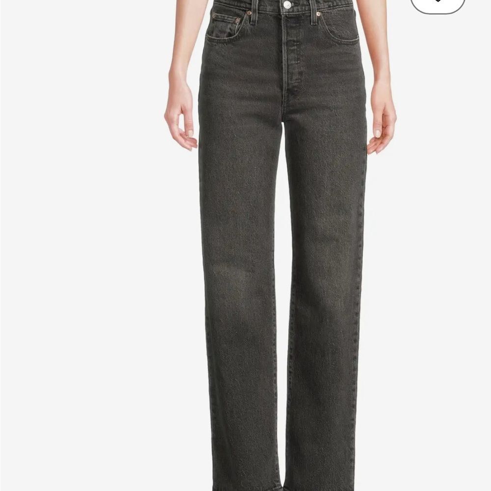 Levi's Peemium Denim Black Straight Leg Jeans C Sz 27 Inseam is 25